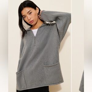 Rumored Oversized Quarter Zip Sweater
